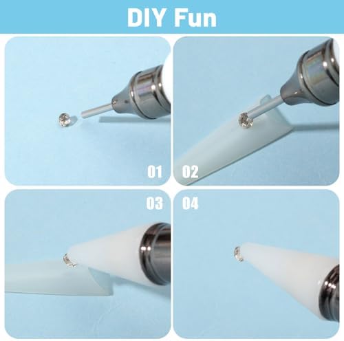 Six metallic colored beadable pens for nail art design