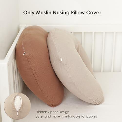 MairMore nursing pillow slipcover showing hidden zipper detail