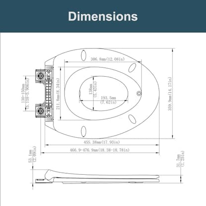Slow-close technology presentation showing the gentle and quiet descent of the adult lid and seat assembly.