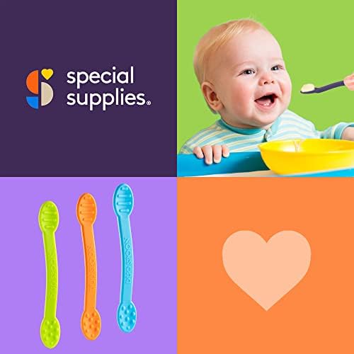 Special Supplies Duo Spoon set showcasing the dual textured ends for self feeding practice and taste exploration.