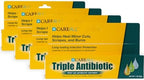 Close up of CareAll USA imported topical antibiotic tubes for family healthcare kits