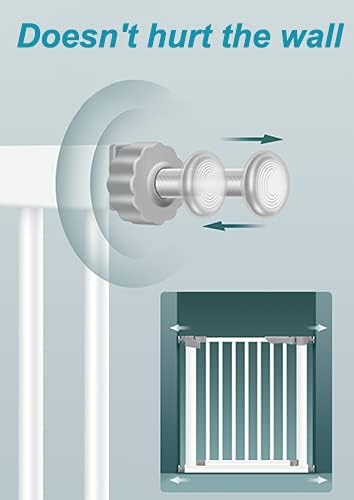 Four pack replacement hardware kit for pet pressure mounted safety gates in white finish.