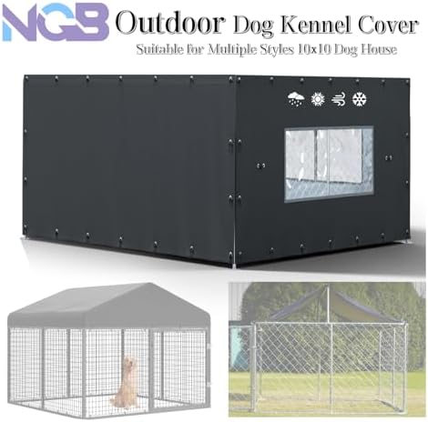 Elasticized ball cords securing the black fabric cover to a metal wire fence