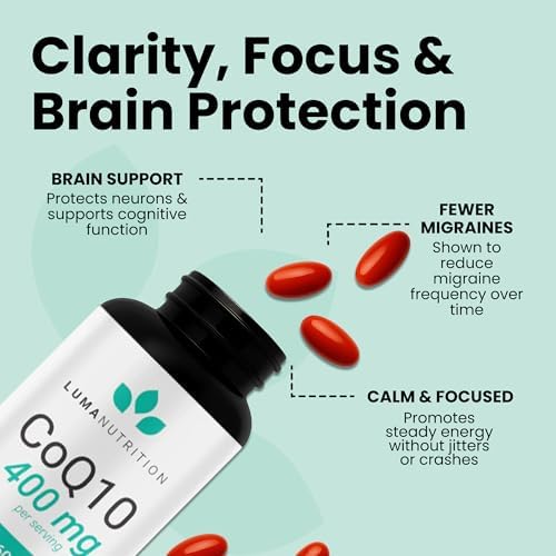 Luma Nutrition high absorption CoQ10 supplement lifestyle display