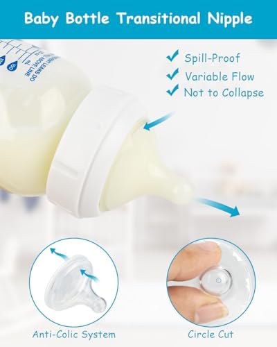 Six pack replacement nipples for Dr. Brown's anti colic baby bottles packaging view