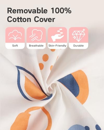 Close up of breathable cotton fabric on CrystCare pillow
