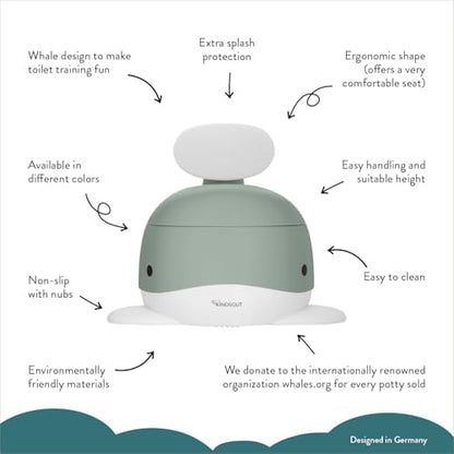 Child using Kindsgut whale themed potty in modern bathroom