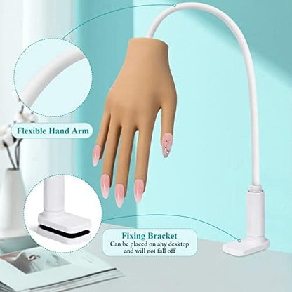 Lionvison fake hand for manicure practice with replacement tips.
