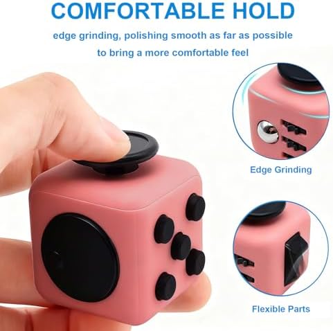 Bshopy lightweight premium plastic infinity cube being folded continuously by adult hands for mental focus.