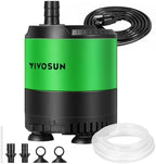 VIVOSUN compact aquarium pump with included 4.9 feet tubing and outlet adapters.