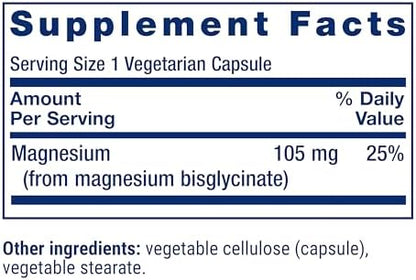 Authentic USA imported Life Extension Magnesium Glycinate bottle showcasing heart and bone support benefits