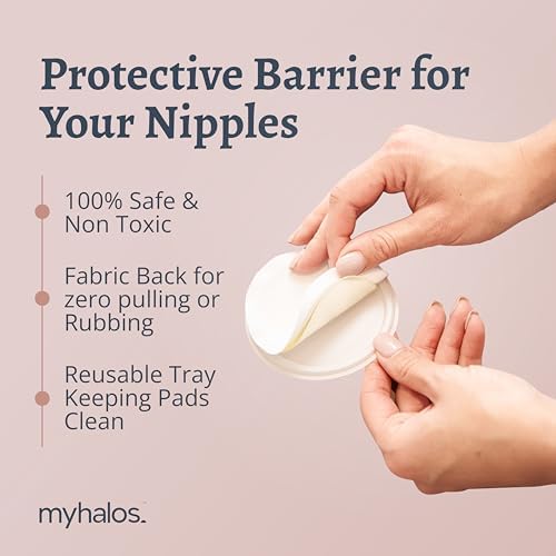 Close up of MyHalos medical grade hydrogel nipple pads