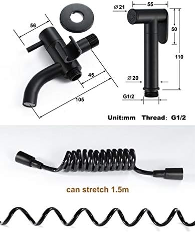 Complete packaging and full set components of the Festas bidet sprayer.