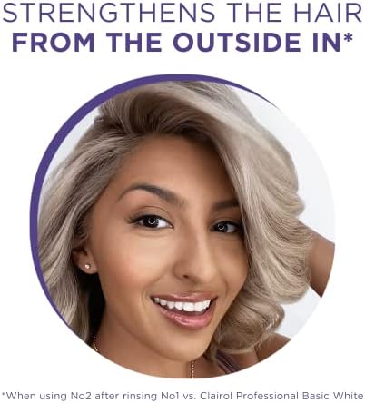 Clairol Professional salon-grade hair bleaching system back label instructions