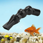 Flexible water plumbing end piece illustrating full rotation mechanics perfect for freshwater and marine biological tanks
