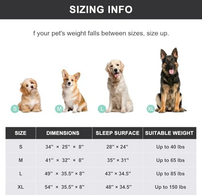50" Lx32 Wx8 H Cooling Elevated Dog Bed for Large Dogs with Non-Slip Floor Protectors & Breathable Mesh, Raised Indoor & Outdoor Dog Cot Pet Hammock, Grey - Image 7