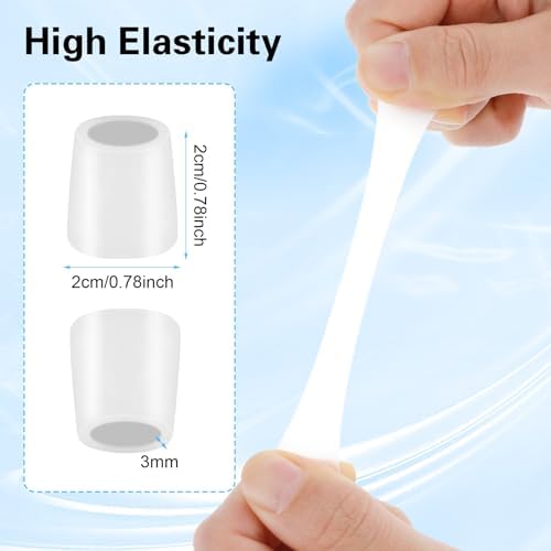 Soft gel toe tube pads for pinky toe blister prevention in white