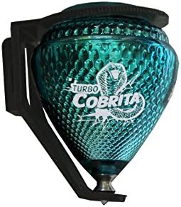 Side profile of Mini Cobra spinning top on a flat surface