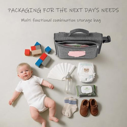 Exterior zipper pouch of the Kopi Baby compact changing clutch storing keys and phone