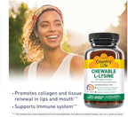 Country Life Chewable L-Lysine ingredients list and directions panel