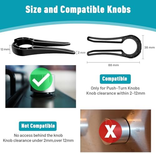 Universal size silicone stove safety lock detail