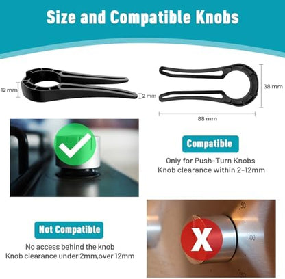 Universal size silicone stove safety lock detail