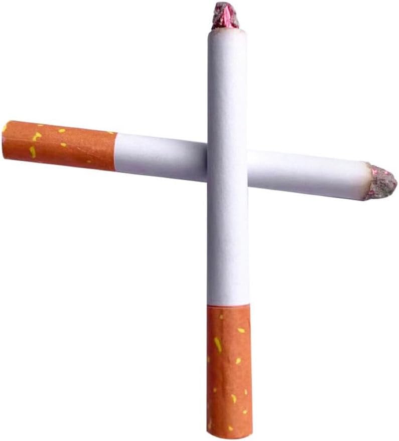 Theatrical stage prop cigarettes pack with realistic red lit effect