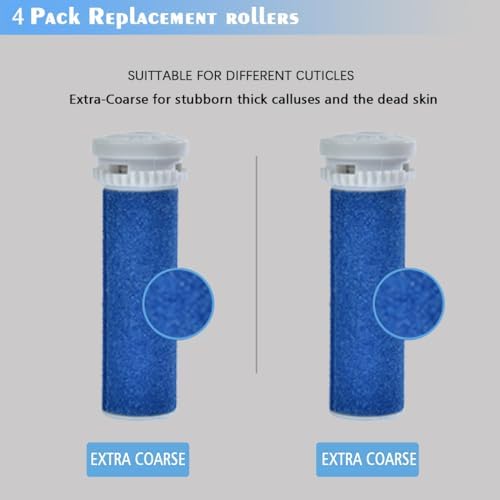Replacement mineral rollers for removing cracked heel skin