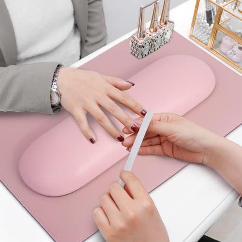 Close up view of high quality artificial leather nail arm pillow