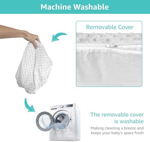 YENING portable baby changing pad close up of the water resistant material