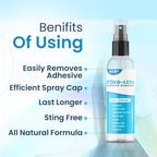 Gentle citrus scented adhesive remover for post-surgery bandage care.