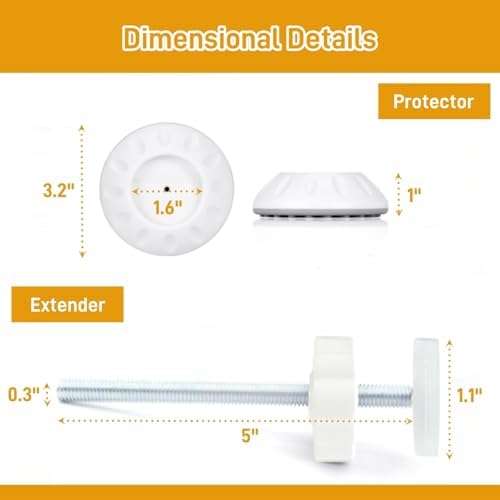 White rubberized safety gate wall protectors preventing household wall damage.