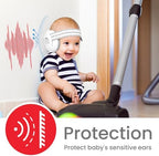 Plantureco baby noise cancelling headphones in travel setting
