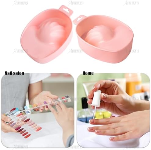 Two Auear nail art soaking trays stacked together