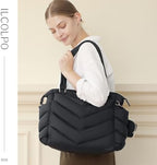 Ilcolpo convertible diaper backpack side profile showing pockets