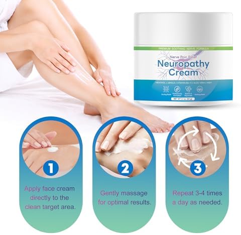 Neuropathy pain relief cream back label details
