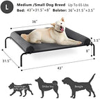 WESTERN HOME Cooling Elevated Dog Bed for Large Dogs, Portable Indoor & Outdoor Raised Dog Bed with Breathable Mesh, Chew Proof Pet Hammock Cots with Removable and Waterproof Bolsters - Image 5