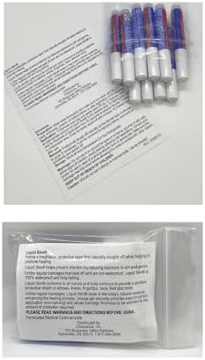 Individual 0.5 gram single use tubes of Medique waterproof sting free liquid bandage for minor wound care