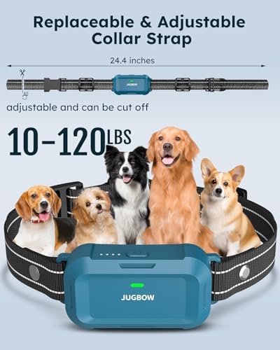 Rechargeable dog shock collar set with dual channel remote transmitter for two pets