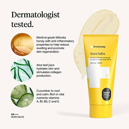 Dermatologist tested First Honey ointment for sensitive skin and wound healing.