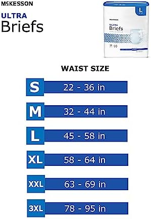 Side view of McKesson bariatric briefs for waist sizes up to ninety five inches