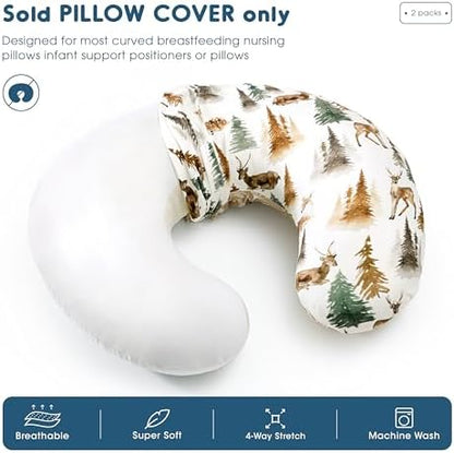 Grssder 2 pack nursing pillow covers showing minky fabric texture