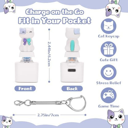 Netholid cat mechanical switch clicker showing the built-in Type-C charging port on the side