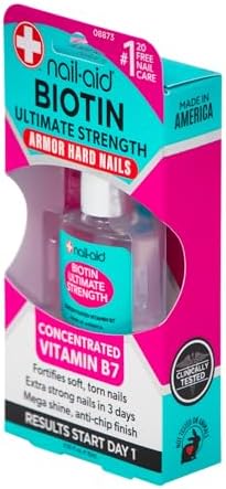 Nail-Aid Biotin nail hardener bottle close up