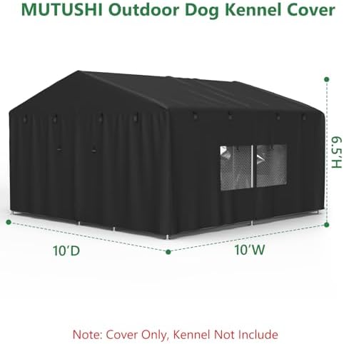 MUTUSHI heavy duty pet enclosure cover breathable mesh vent