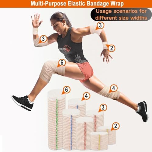Wide cotton elastic wrap for leg and tummy compression support.