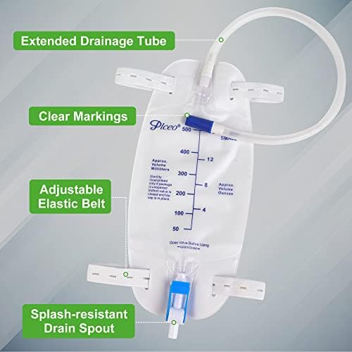 Close up of easy-flip drain valve on drainage bag
