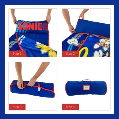 Packaging layout of the authentic USA imported Sega Sonic preschool nap mat