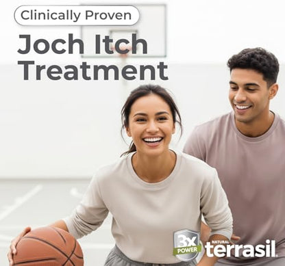 Terrasil Antifungal Extra Strength tube highlighting activated minerals for groin itch relief