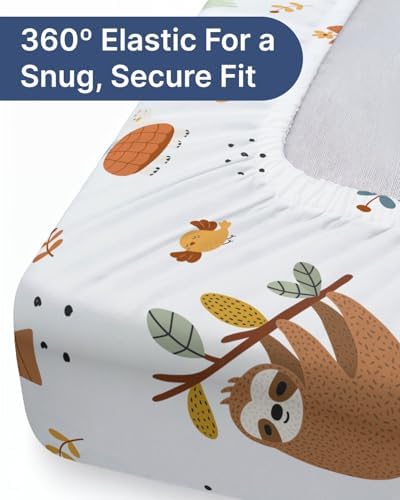 Premium soft toddler mattress fitted sheet with 360-degree elastic border demonstration